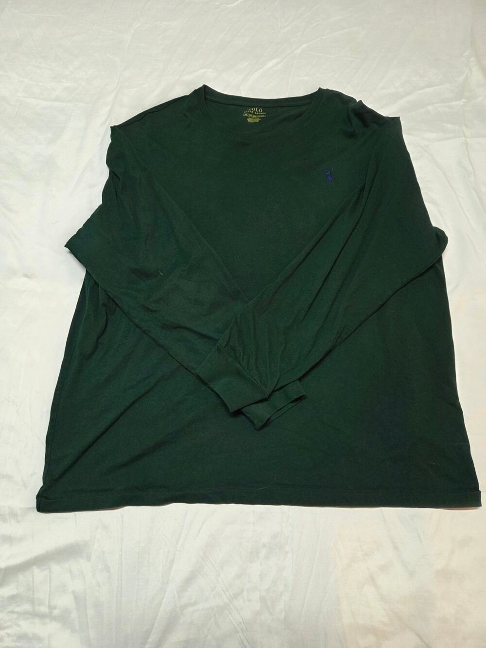Polo by Ralph Lauren Long-Sleeve Crewneck Shirt - Forest Green